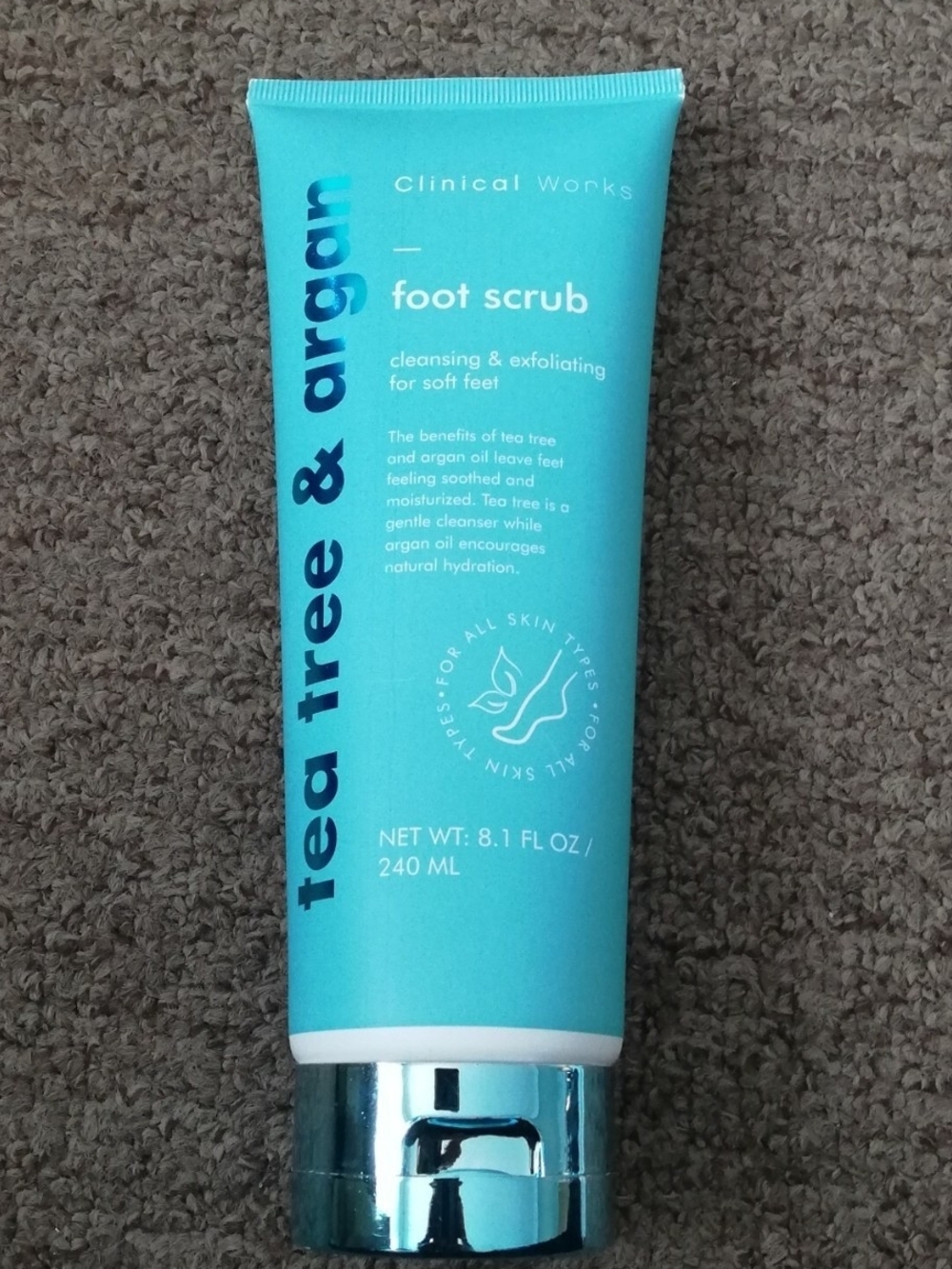 Clinical Works Tea Tree & Argan Foot Scrub - SEALED